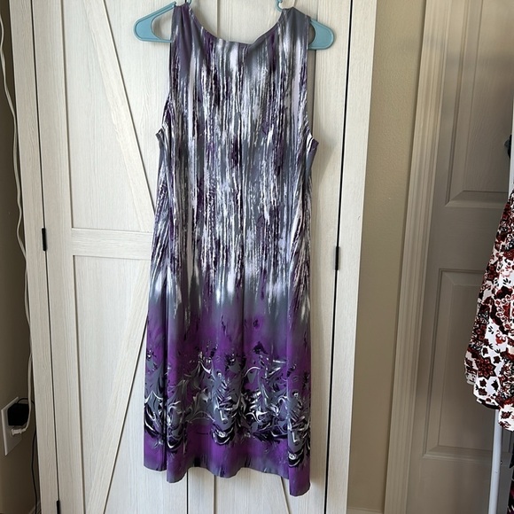 Effortless Style by Citiknits Purple/Grey Tank Sundress Sz M - Picture 6 of 12